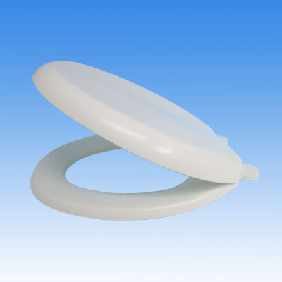MEDIUM DUTY TOILET SEAT WITH FULL COVER - WHITE. MODEL: LM.